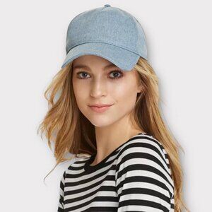 Rag & Bone Marilyn Blue Denim Baseball Cap